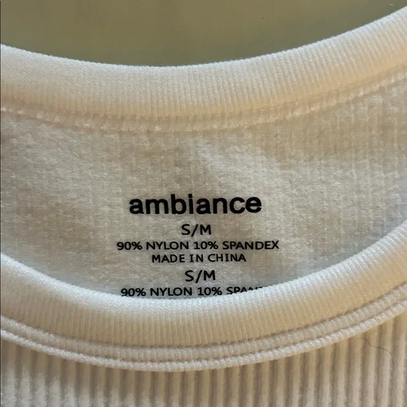 Ambiance Classic White Ribbed Cropped Tank - Picture 4 of 5